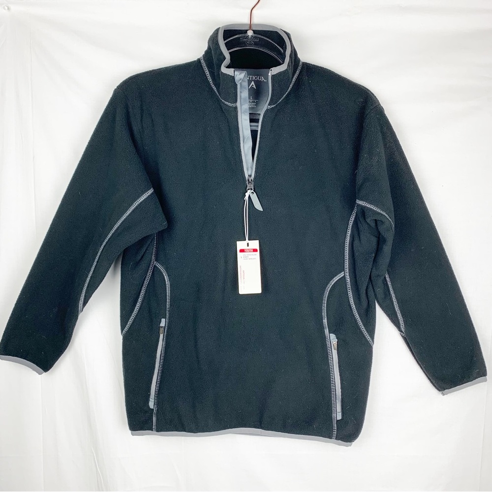 NWT Black Fleece Quarter Zip Pullover Jacket Youth Large